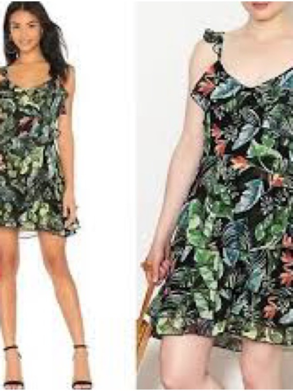 NWT SANCTUARY Floral Leaf Print Black Sundress